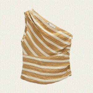 Zara Asymmetric Jacquard Top